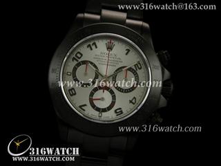 劳力士ROLEX-迪通拿系列 黑色PVD表壳 黑色数字边框雕刻 白色数字表盘 计时7750机芯 完美1:1复制Noob版 RL0138