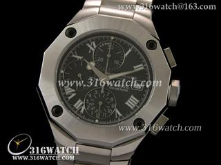 名士Baume Mercier-利维拉系列 黑色表盘 精钢表链 计时7750机芯 高仿名士1:1复制品手表 BM0006