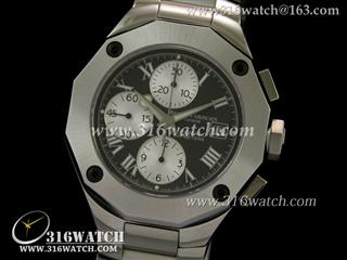 名士Baume Mercier-利维拉系列 黑色表盘 精钢表链 计时7750机芯 高仿名士1:1复制品手表 BM0008