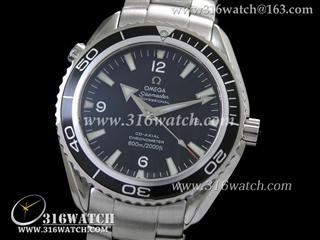 欧米茄Omega 海马系列 海洋宇宙 黑面白色字表盘 黑色边框 瑞士ETA-2824机芯 高仿欧米茄完美终极1:1 Noob版 OMG0082