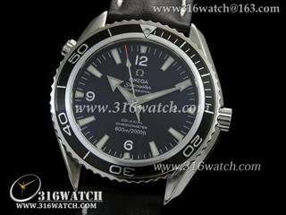 欧米茄Omega 海马系列 海洋宇宙 黑面白色字表盘 黑色边框 瑞士ETA-2824机芯 高仿欧米茄完美终极1:1 Noob版 OMG0085