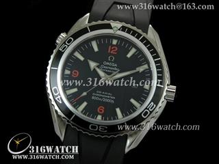 欧米茄Omega 海马系列 海洋宇宙 黑色表盘 黑面橙色字边框 瑞士ETA-2824机芯 终极1:1 Noob版 OMG0087