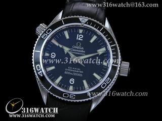 欧米茄Omega 海马系列 海洋宇宙 黑面白色字表盘 黑色边框 瑞士ETA-2824机芯 高仿欧米茄1:1手表 OMG0096