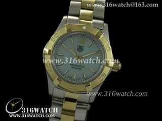 豪雅TAGHeuer 竞潜系列 18 k镀金表框 浅蓝色贝壳表盘 高仿女士瑞士石英表 TAG0041
