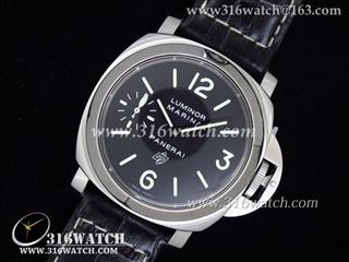 1:1精仿沛纳海Luminor Marina 系列 PAM005 N Noob最好版本 黑色鳄鱼纹皮表带 亚洲6497手上链机芯 PM0034