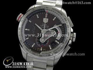 豪雅TAGHeuer 卡来拉系列 CALIBRE 36 咖啡色表盘 精钢表链 计时7750机芯 高仿豪雅顶级1:1版本 TAG0080