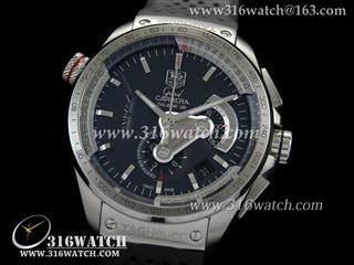 豪雅TAGHeuer 卡来拉系列 CALIBRE 36 黑色表盘 黑色橡胶带 计时7750机芯 高仿豪雅顶级1:1版本 TAG0082