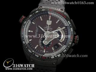 豪雅TAGHeuer 卡来拉系列 CALIBRE 36 黑色钛金属表壳 咖啡色表盘 亚洲计时7750机芯 高仿豪雅1:1顶级版本TAG0086