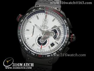 豪雅TAGHeuer 卡来拉系列 CALIBRE 36 黑色钛金属表壳 白色表盘 亚洲计时7750机芯 高仿豪雅1:1顶级版本 TAG0087