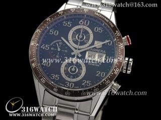 豪雅TAGHeuer 卡来拉系列 星期日历 咖啡色表盘 亚洲计时7750机芯 高仿豪雅完美1:1版本 TAG0105