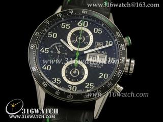 豪雅TAGHeuer 卡来拉系列 SG 2008 GP F1 限量版 黑色碳纤维表盘 亚洲7750机芯 高仿豪雅终级1:1版本 TAG0113