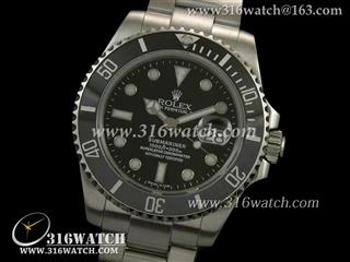 劳力士ROLEX-潜航者型系列 SUB黑水鬼陶瓷数字边框 黑色表盘 最佳1:1 Noob版 RL0189