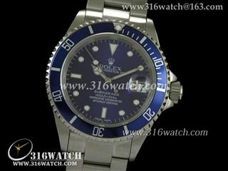 劳力士ROLEX-潜航者型系列 SUB 蓝色数字钛边框 蓝色表盘 瑞机ETA-2836机芯 高仿1:1顶级版本 RL0195