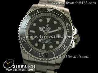劳力士ROLEX-深潛SEA DWELLER系列 SEA大海使 陶瓷数字边框 黑色表盘 瑞士ETA-2836机芯 完美1:1 Noob版 RL0211