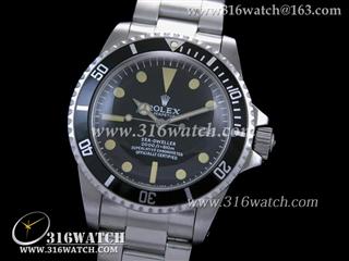 劳力士ROLEX-深潛SEA DWELLER系列 复古SEA 数字钛边框 黑色表盘 瑞士ETA-2846机芯 RL0213