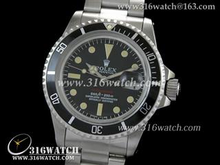 劳力士ROLEX-潜航者型系列 复古SUB 黑色数字钛边框 黑色表盘 瑞士ETA-2846机芯 高仿1:1劳力士手表 RL0200