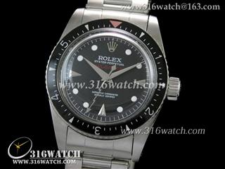 劳力士ROLEX-蚝式恒动系列 复古 黑色数字钛边框 黑色表盘 瑞士ETA-2846机芯 高仿1:1劳力士手表 RL0201