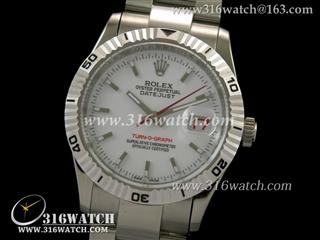 劳力士ROLEX-蚝式恒动系列 白色表盘 三珠精钢表链 瑞士ETA-2836机芯 高仿1:1劳力士手表 RL0204