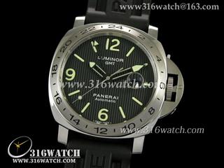 高仿沛纳海PANERAI手表 Luminor Automatic GMT系列 PAM029 黑色条纹表盘 瑞士ETA-2836机芯 完美复制1:1Noob版 PM0065