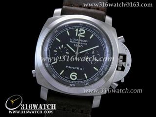 高仿沛纳海PANERAI手表 Luminor Flyback Chrono系列 PAM213 1950 核桃色牛犊皮带 计时7750自动机芯 复制1:1 H版 PM0091