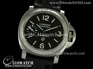 高仿沛纳海PANERAI手表 Luminor Marina系列 PAM318 超强夜光 黑色橡胶表带 亚洲海欧6497机芯 终级1:1 NOOB版 PM0099