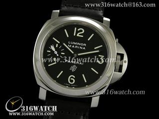 高仿沛纳海PANERAI手表 Luminor Marina系列 PAM318 超强夜光 黑色皮带 亚洲海欧6497机芯 终级1:1 NOOB版 PM0101