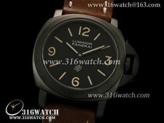 高仿沛纳海PANERAI手表 Luminor Base系列 PAM360M 棕色手缝皮带 海欧6497手动机芯 复制1:1 H版 PM0082