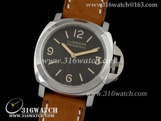 高仿沛纳海PANERAI手表 Luminor Marina系列 PAM390 棕色手缝皮带 亚洲海欧6497机芯 顶级1:1 H版 PM0085