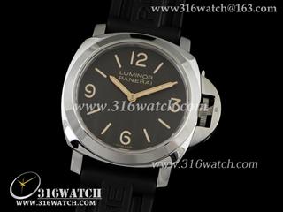 高仿沛纳海PANERAI手表 Luminor Marina系列 PAM390黑色橡胶表带 亚洲海欧6497机芯 顶级1:1 H版 PM0086