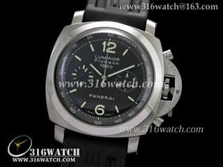 高仿沛纳海PANERAI手表 Luminor Flyback Chrono系列 PAM212 1950 黑色橡胶表带 计时7750自动机芯 复制1:1 H版 PM0087