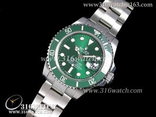 劳力士ROLEX-潜航者型系列 绿水鬼 116610 LV 绿色陶瓷表圈 绿色表盘 Noob 终极版 1:1精仿 瑞士ETA2836机芯 RL0217