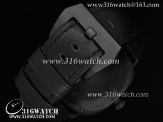 1:1高仿沛纳海 Radiomir Black Seal系列 PAM292 J 1:1 Noob版 潜水艇标志 全陶瓷表壳 黑色表盘 黑色牛皮表带 亚洲6497手上链机芯 PM0121