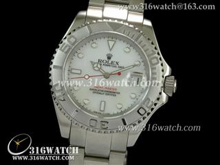 劳力士ROLEX-游艇名仕型系列 白色表盘 精钢表链 瑞士ETA-2836机芯 最佳1:1版本 RL0219