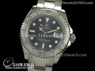 劳力士ROLEX-游艇名仕型系列 蓝色表盘 精钢表链 瑞士ETA-2836机芯 最佳1:1版本 RL0221