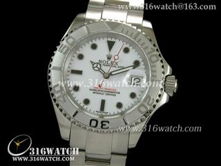 劳力士ROLEX-游艇名仕型系列 白色表盘 精钢表链 瑞士ETA-2836机芯 最佳1:1版本 RL0222