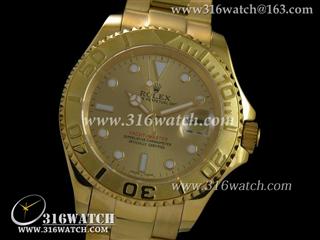 劳力士ROLEX-游艇名仕型系列 18 k黄金电镀表壳 金色表盘 瑞士ETA-2836机芯 最佳1:1版本 RL0230