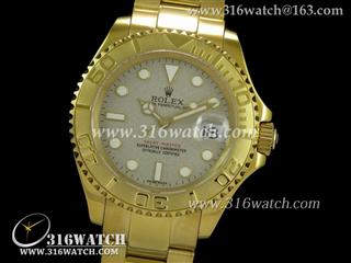 劳力士ROLEX-游艇名仕型系列 18 k黄金电镀表壳 灰色喷砂表盘 瑞士ETA-2836机芯 最佳1:1版本 RL0231