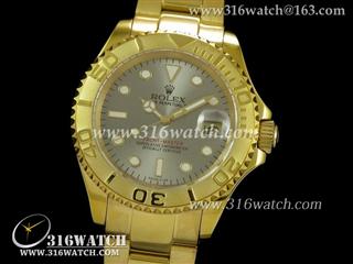 劳力士ROLEX-游艇名仕型系列 18 k黄金电镀表壳 灰色表盘 瑞士ETA-2836机芯 最佳1:1版本 RL0234