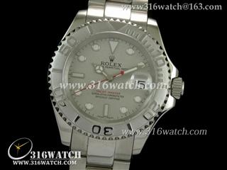 劳力士ROLEX-游艇名仕型系列 喷砂灰色表盘 精钢表链 瑞士ETA-2836机芯 最佳1:1版本 RL0218