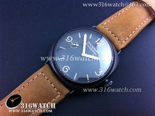 高仿沛纳海PANERAI手表 Radiomir系列 PAM504 O DLC黑色表壳 海鸥6497手上链P3000机心 PM0132