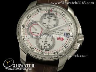 萧邦Chopard - 经典赛车系列 GT 大号 白色表盘 计时 亚洲7750自动上链机芯 高仿1:1限量版 CP0024