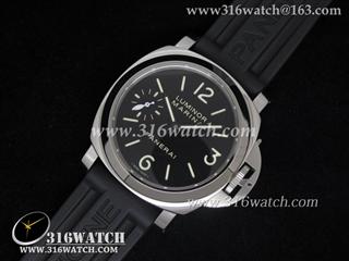 沛纳海PANERAI-Luminor Marina系列 PAM111 N 豁口版 最新顶级1:1 Noob版本 黑色橡胶表带 瑞士ETA-6497机芯 PM0141