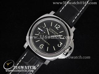 沛纳海PANERAI-Luminor Marina系列 PAM111 N 豁口版 最新顶级1:1 Noob版本 黑色鳄鱼纹皮带 瑞士ETA-6497机 PM0143