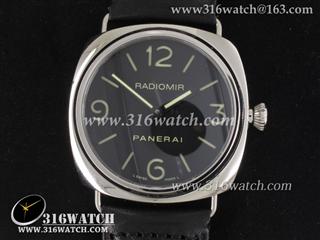 沛纳海PANERAI-Radiomir系列 PAM210 黑色表盘 黑色皮带 海欧6497手动上链机芯 高仿1:1沛纳海手表 PM0146