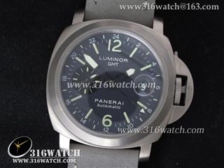沛纳海PAM089E Luminor Automatic GMT系列 GMT 1:1 钛合金表壳 深灰金属色表盘 最佳H版 1:1高仿沛纳海手表 PM0150