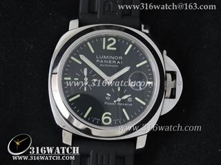 沛纳海PANERAI-Luminor Marina系列 PAM090 最佳版本 动能显示 黑色橡胶带 A7750自动上链计时机芯 高仿沛纳海手表 PM155