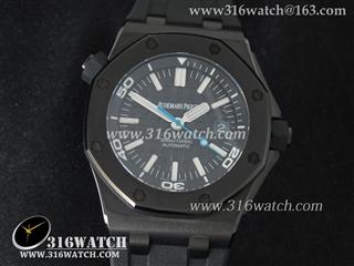 高仿爱彼AP-皇家橡树离岸潜水系列 Diver DLC黑色电镀表壳 