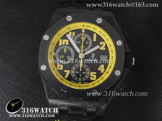 爱彼 Royal Oak Offshore 皇家橡树离岸型 26176FO.OO.D101CR.02 腕表 大黄蜂 1:1限量版 真正锻造碳表壳陶瓷表圈 仿瑞士ETA-7750自动机芯 AP0094