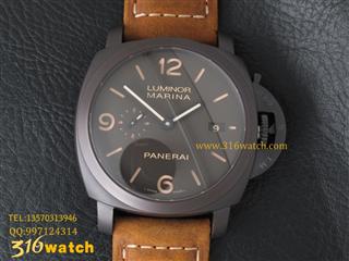 沛纳海 Panerai Luminor 1950 3天动能 PAM386 M 复古版 KW 1比1最佳版本 白金电镀仿沛纳海P.9000机芯 PM0126