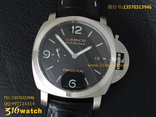 沛纳海 Panerai Luminor 1950 3天动能 PAM3121:1 KW 最佳版本 黑色牛皮带 亚洲P.9000机芯 PM0125